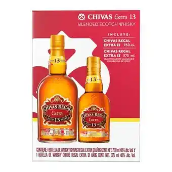 Sam's Club Whisky chivas regal 12 años 750 ml + chivas 13 de 375 ml oferta