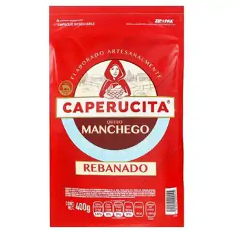 Queso manchego rebanado reducido en grasa caperucita 400 g