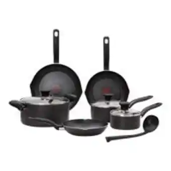 Almacenes Anfora Batería de cocina 10 piezas negra initiatives t-fal oferta