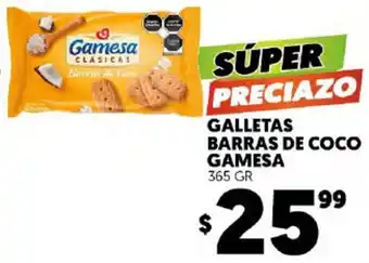 Merco Galletas Barras de Coco Gamesa 365 gr oferta