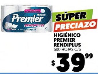 Merco Higienico Premier Rendiplus 500 Hojas c/6 oferta