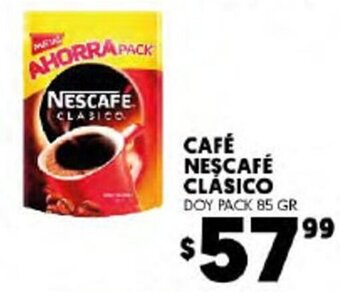 Merco Cafe Nescafe Clasico Doy Pack 85gr oferta