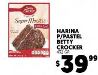 Merco Harina P/ Pastel Betty Crocker 432 gr oferta