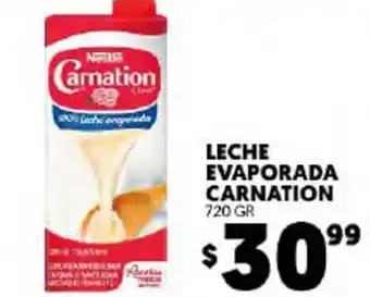 Merco Leche Evaporada Carnation 720 gr oferta