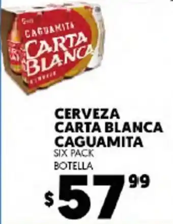 Merco Cerveza Carta Blanca Caguamita Six Pack Botella oferta