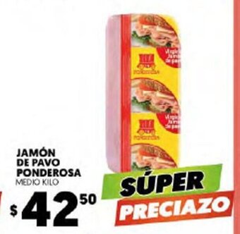 Merco Jamon de Pavo Ponderosa Medio Kilo oferta