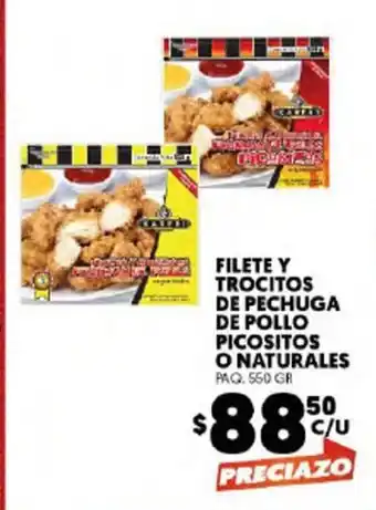 Merco Filete y Trocitos de Pechuga de Pollo Picositos o Naturales oferta