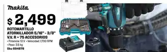 Sodimac Homecenter Sb rotomartillo atornillador 5/16"-3/8" v.v.r.+ 75 accesorios oferta