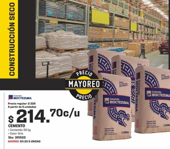 Sodimac Homecenter Cemento 50 kg gris oferta