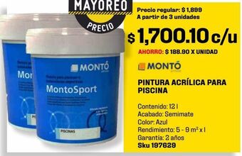 Sodimac Homecenter Pintura acrílica 12 l piscina azul oferta