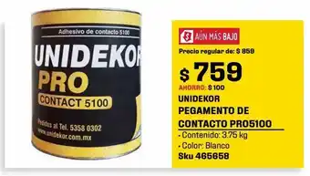 Pegamento de contacto pro5100 3.75 kg