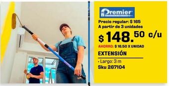 Extensión de metal 3 m