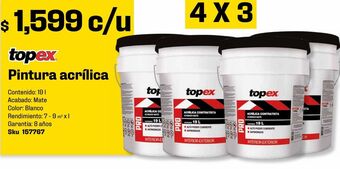Sodimac Homecenter Pintura acrílica 19 l blanca oferta