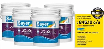 Sodimac Homecenter Pintura vinílica facilita blanco 19l oferta