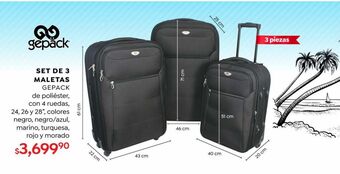 DelSol Set de 3 maletas oferta