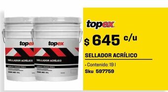 Topex sellador acrilico19l