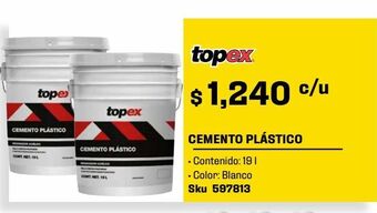 Sodimac Homecenter Topex cemento plástico 19l oferta