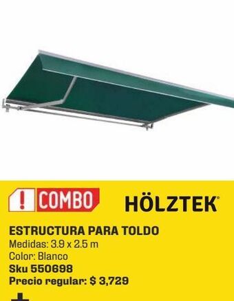 Sodimac Homecenter Estructura de toldo plegable 395 x 250 m s/rollo de tela oferta