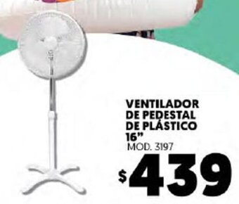 Ventilador De Pedestal de Plastico 16"