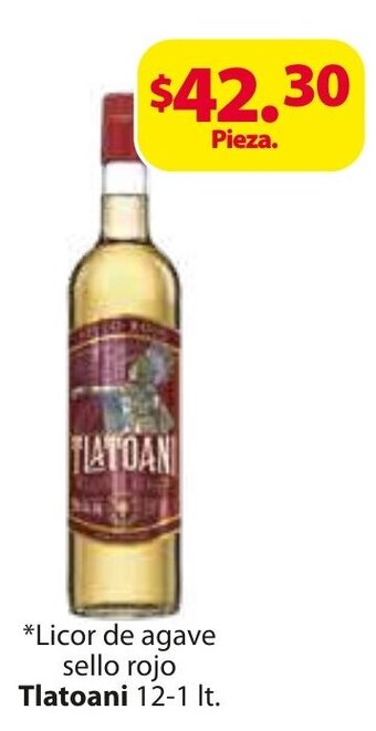 Licor de Agave Sello Rojo Tlatoani 12-1lt