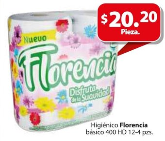 Zorro Higienico Florencia Basico 400 HD 12-4 pzs oferta
