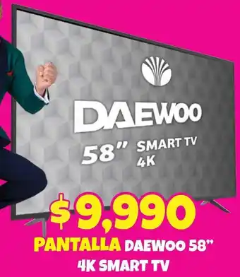 Soriana Híper Pantalla Daewoo 58" 4K Smart TV oferta