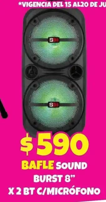 Bafle Sound Burst 8" x 2 c/Microfono