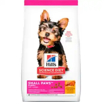 Hill's science diet small paws alimento seco para cachorro raza chica receta pollo cebada y arroz integral, 7 kg