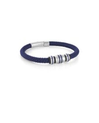 Pulsera de acero en color azul para caballero