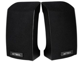 Bocinas acteck, ac929103, multimedia 2.0 usb, 1w, 3.5mm, color negro.