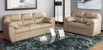 Sala de piel boss taupe
