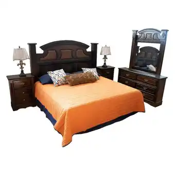 Recamara king size brasil color nogal