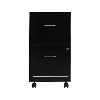 Archivero 2 gavetas con ruedas igor metal negro