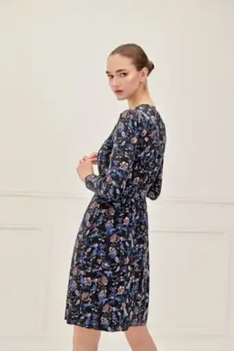 Vestido de punto cruce drapeado