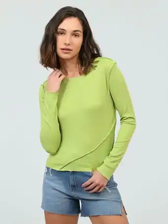 Cuidado con el Perro Playera verde manga larga cortes oferta