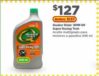 Aceite multigrado para motores a gasolina quaker state 20w-50 946ml