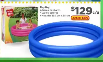 Bodega Aurrerá Alberca de 3 aros play day 165cm x 35cm oferta