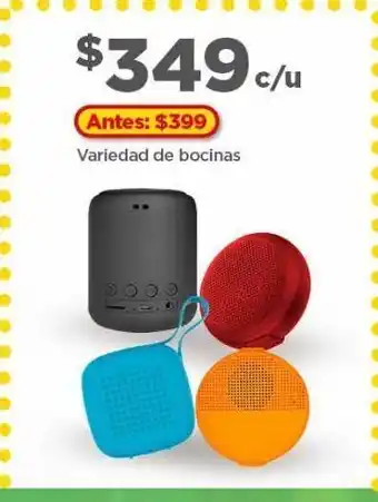 Bodega Aurrerá Variedad de bocinas oferta