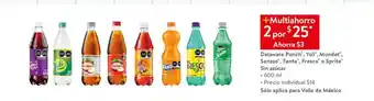 Delaware Punch , Yoli, Mundet, Senzao, Fanta,Fresca o Sprite Sin Azucar 600 ml