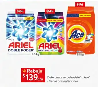 Detergente en polvo Ariel o Ace