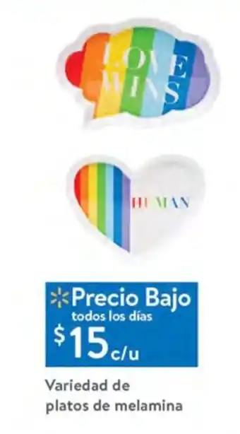 Variedad de platos de melamina