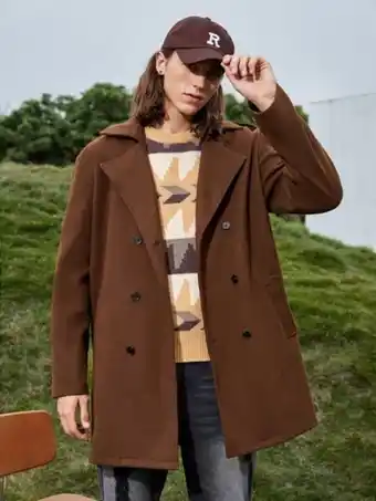 SHEIN Hombres abrigo con botones oferta