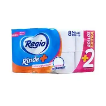 Regio rinde más con 8 rollos de 300 hojas