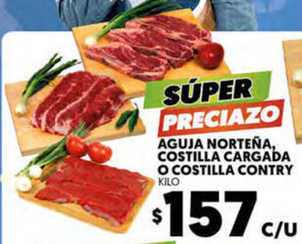 Merco Aguja Norteña, Costilla Cargada o Costilla Contry Kilo oferta