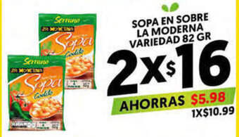 Merco Sopa en Sobre La Moderna Variedad 82 gr oferta
