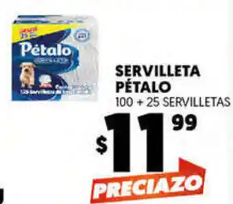 Servilleta Petalo 100 + 25 Servilletas