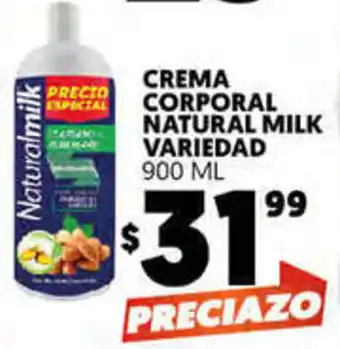 Merco Crema Corporal Natural Milk Variedad 900 ml oferta