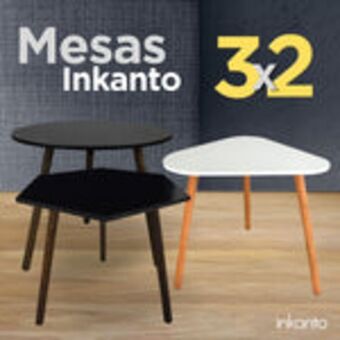 Waldos ¡3x2! set de mesas inkanto (1 color blanco, 2 color negro) oferta