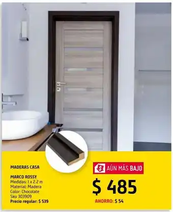 Sodimac Homecenter Marco de madera rossy chocolate oferta