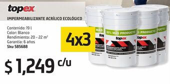 Sodimac Homecenter Impermeabilizante topex llanta 6 años blanco 21.6 l oferta
